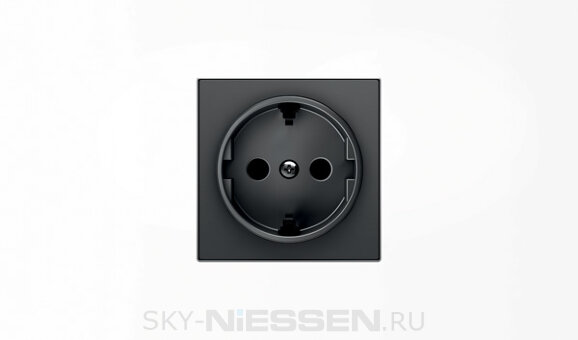 Накладка для розетки SCHUKO, серия SKY, цвет чёрный бархат - 8588 NS