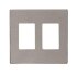 Накладка для механизма разъёма VDI, 2-постовая, серия SKY, цвет нержавеющая сталь - 2CLA855510A1401