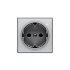 Накладка для розетки SCHUKO с линзой для контрольной подсветки, серия SKY, цвет нержавеющая сталь - 8588.8 AI