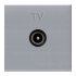 Механизм ТВ розетки, простой, 2-модульный, серия Zenit, цвет серебристый - N2250.7 PL