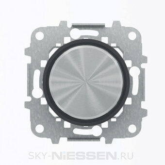 Заглушка с суппортом, серия SKY Moon, кольцо чёрное стекло - 8600 CN