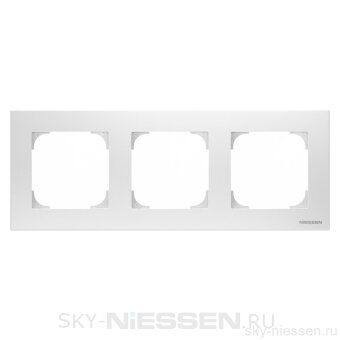 Рамка 3-постовая, базовая, серия SKY, цвет альпийский белый - 8573.1 BL