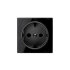 Накладка для розетки SCHUKO, серия SKY, цвет стекло чёрное - 8588 CN