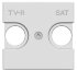 Накладка для TV-R-SAT розетки, 2-модульная, серия Zenit, цвет альпийский белый - N2250.1 BL