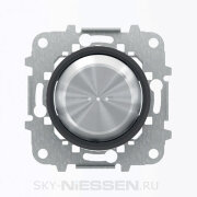 SKY Moon - Выключатель 1-клавишный, с подсветкой,  Черное Стекло