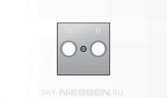 Накладка для TV-R розетки, серия SKY, цвет нержавеющая сталь - 8550 AI