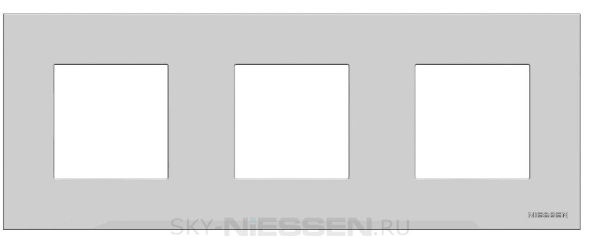 Рамка 3-постовая, серия Zenit, цвет альпийский белый - N2273 BL