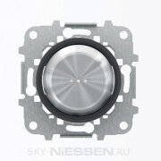 SKY Moon - Перекрестный Выключатель 1-клавишный,с подсветкой, Черное Стекло