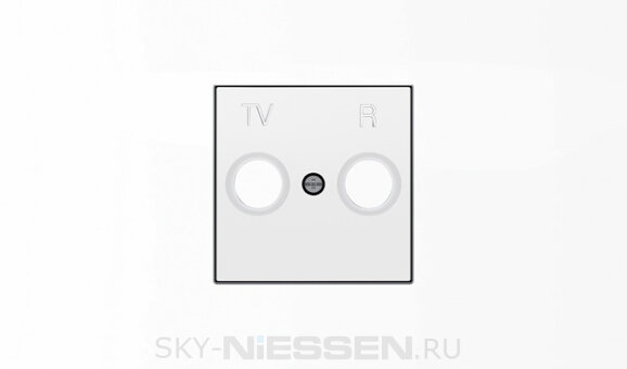 Накладка для TV-R розетки, серия SKY, цвет альпийский белый - 8550 BL