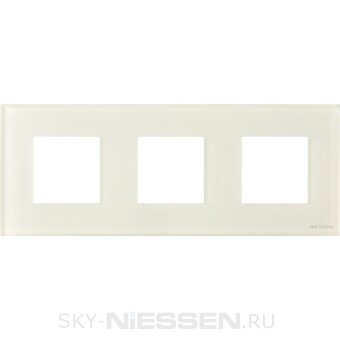Рамка 3-постовая, серия Zenit, стекло белое - N2273 CB