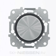 Заглушка с суппортом, серия SKY Moon, кольцо чёрное стекло - 8600 CN