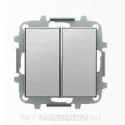 SKY - Кнопка 2-клавишная, Нержавеющая сталь