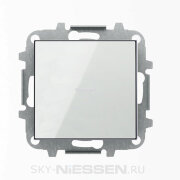 SKY - Перекрестный Выключатель 1-клавишный,с подсветкой, Белое стекло