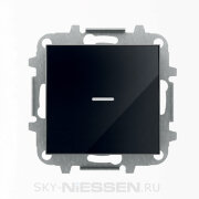 SKY - Перекрестный Выключатель 1-клавишный,с подсветкой, Черное стекло