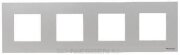 Рамка 4-постовая, серия Zenit, цвет серебристый - N2274 PL