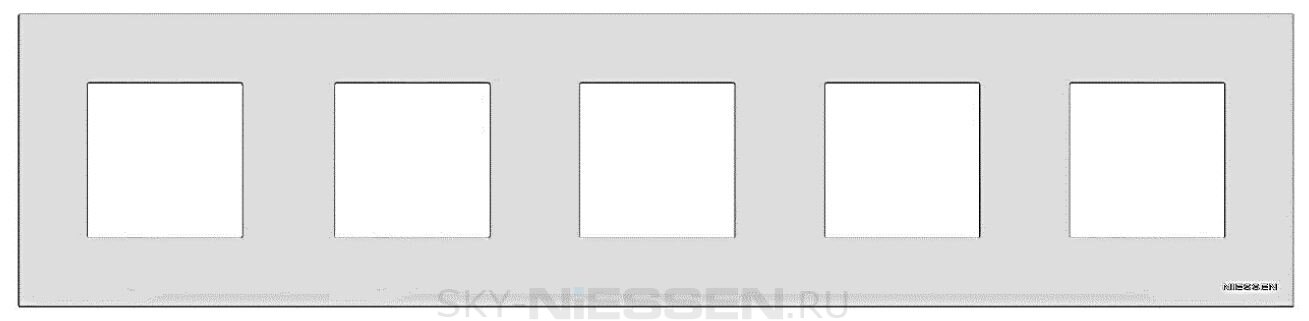 Рамка 5-постовая, 2-модульная, серия Zenit, цвет альпийский белый - N2275 BL