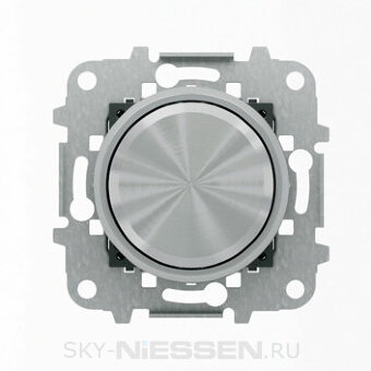 Механизм электронного поворотного светорегулятора для LED, 2 - 100 Вт, серия SKY Moon, кольцо хром - 8660.2 CR