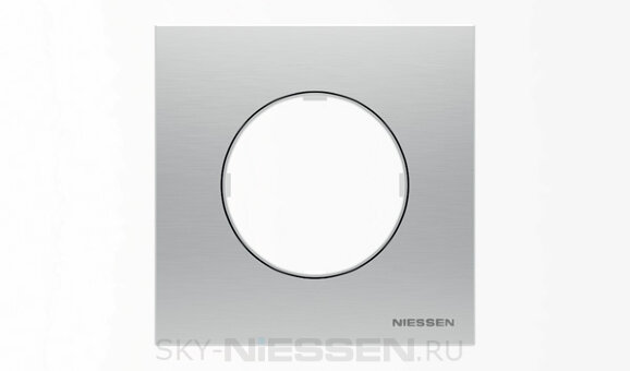 Рамка 1-постовая, серия SKY Moon, цвет нержавеющая сталь - 8671 OX