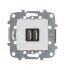 Механизм USB зарядного устройства, 2М, 2х750 мА / 1х1500 мА, серия Zenit, цвет альпийский белый - N2285 BL