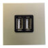 Механизм USB зарядного устройства, 2М, 2х750 мА / 1х1500 мА, серия Zenit, цвет шампань - N2285 CV