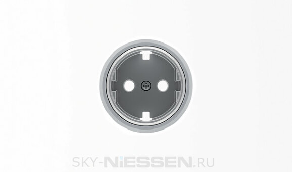 Накладка для розетки SCHUKO с плоской поверхностью, серия SKY Moon, кольцо хром - 8688.9 CR