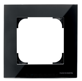 Рамка 1-постовая, серия SKY, цвет стекло чёрное - 8571 CN