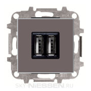 SKY - USB зарядка для портативных устройств,  2 х 2000 мА, Тауп
