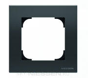 Рамка 1-постовая, серия SKY, цвет чёрный бархат - 8571 NS