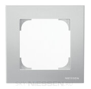 Рамка 1-постовая, серия SKY, цвет серебристый алюминий - 8571 PL