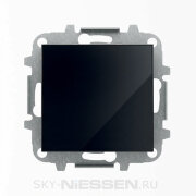 SKY - Выключатель 1-клавишный, Черное стекло