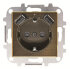 SKY - Розетка SCHUKO со встроенным 2хUSB зарядным устройством, античная латунь