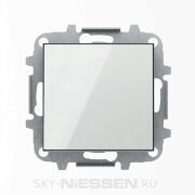 SKY - Переключатель 1-клавишный, Белое стекло