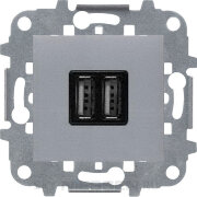 Zenit - USB зарядка для портативных устройств, 2х750мА, Серебряный
