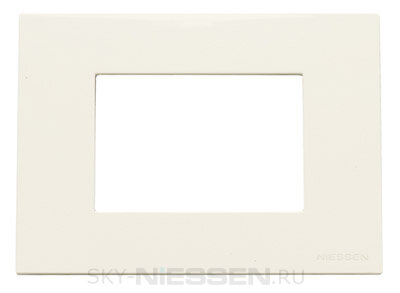 Рамка итальянского стандарта на 3 модуля, серия Zenit, цвет альпийский белый - N2473 BL