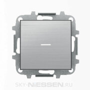 SKY - Переключатель 1-клавишный, с подсветкой , Нержавеющая сталь