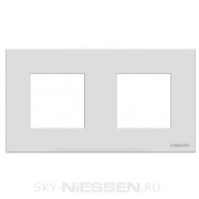Рамка 2-постовая, серия Zenit, цвет альпийский белый - N2272 BL