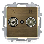 TV-FM розетка, оконечная, античная латунь